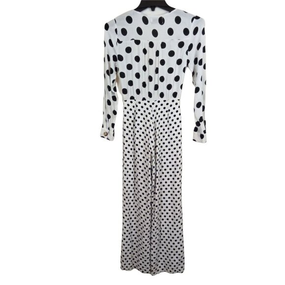 Urban Outfitters UO Mixed Polka Dot Surplice Wide Leg Jumpsuit Size XS - Picture 8 of 13